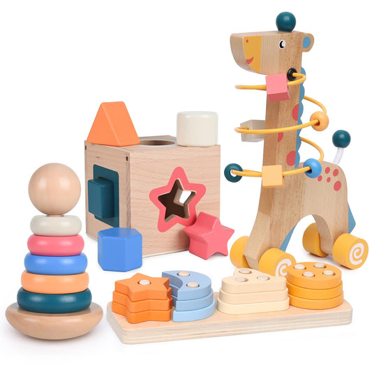 Premium 4-in-1 Wooden Sensory Set