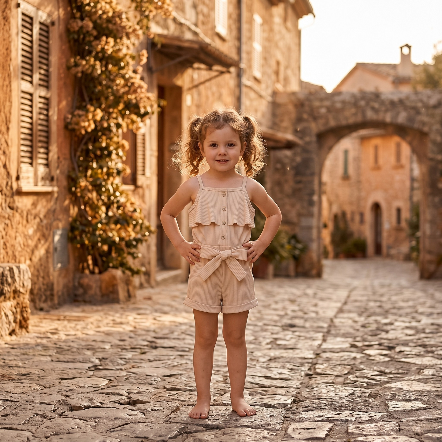 Apricot Sun Romper (4-5t)