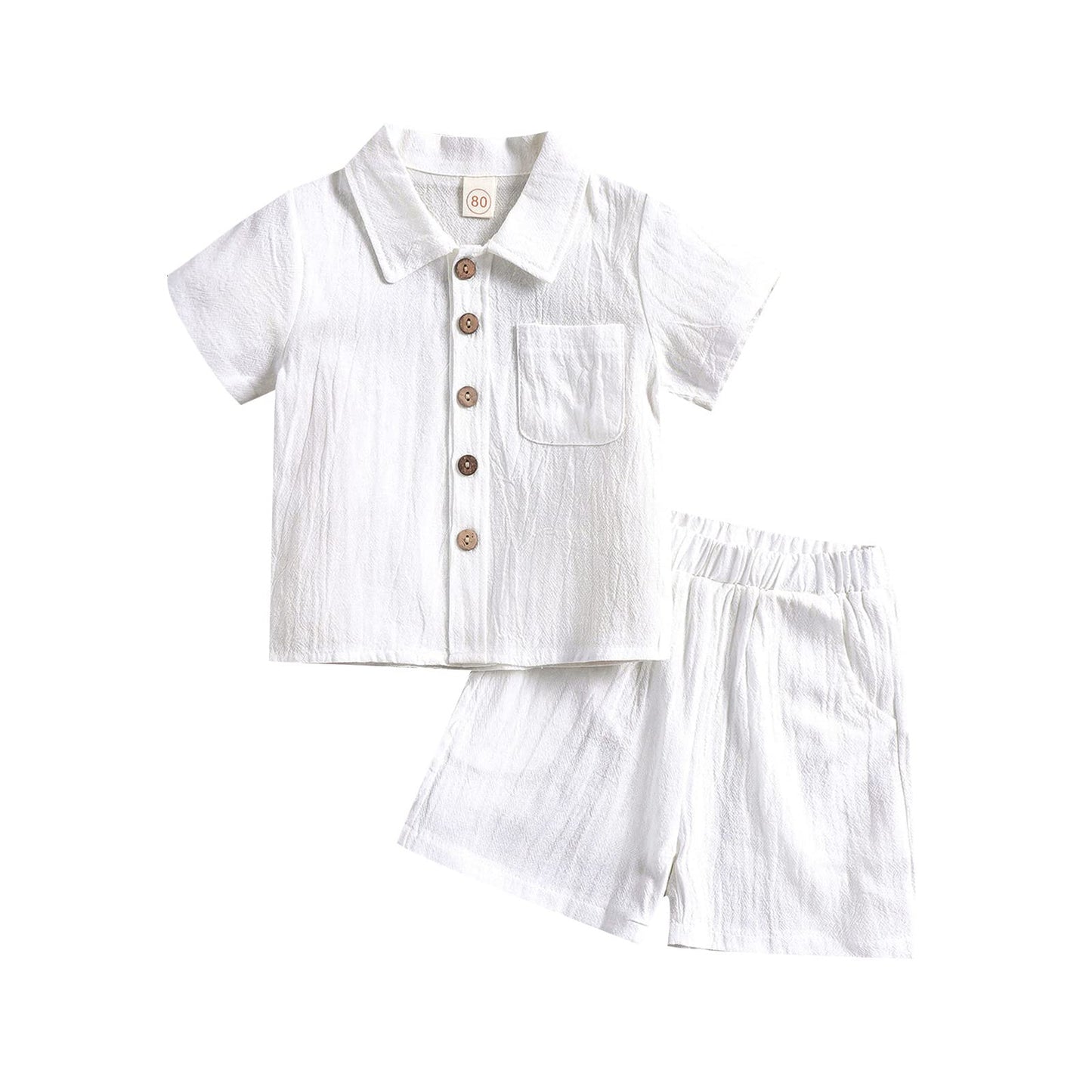 Seaside Linen Button-Down Set (2-3T)