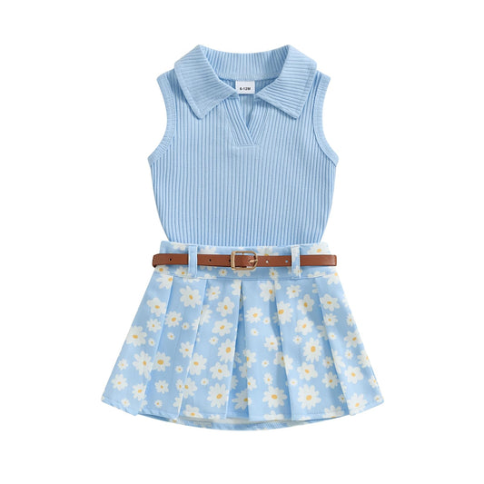Summer Daisy Skirt Set (3-4T)