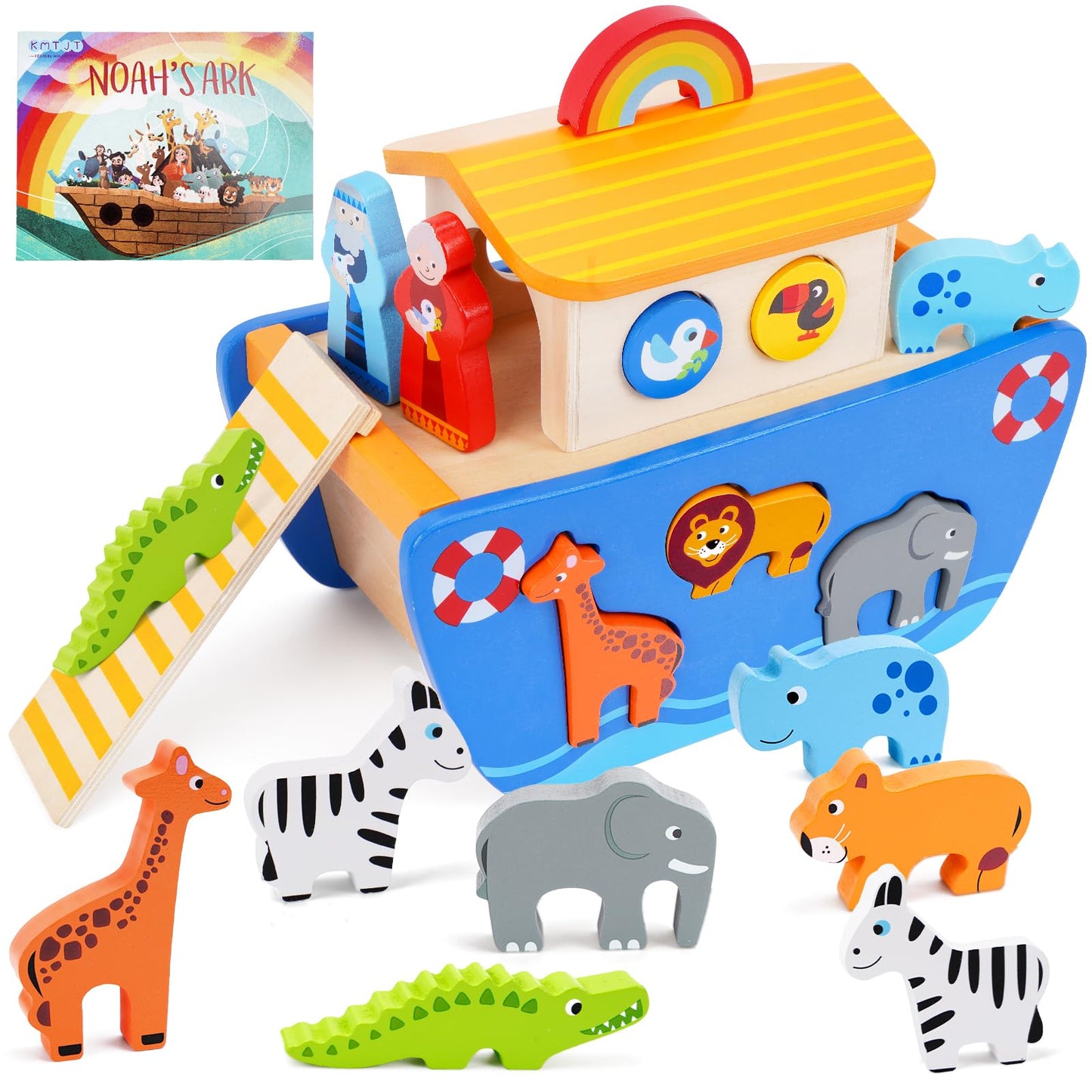 Noah's Ark Wooden Playset