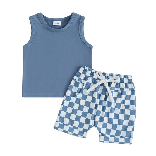 Checkered Lounge Set (0-6m)